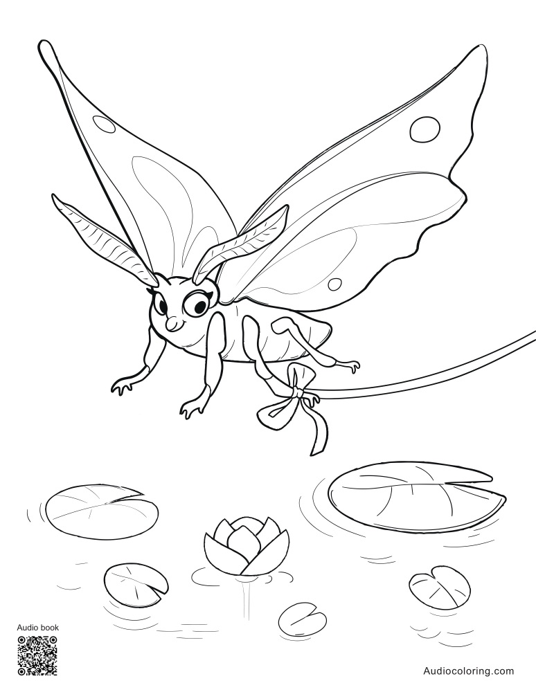 Ausmalseite: Der Schmetterling