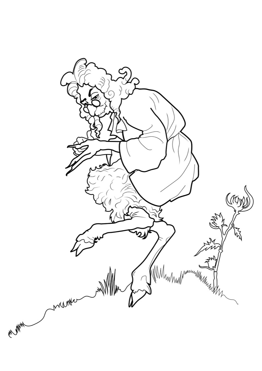 Ausmalseite: Der Troll
